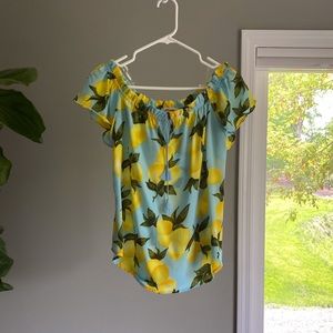 Rosette | Short Sleeve Lemon Top